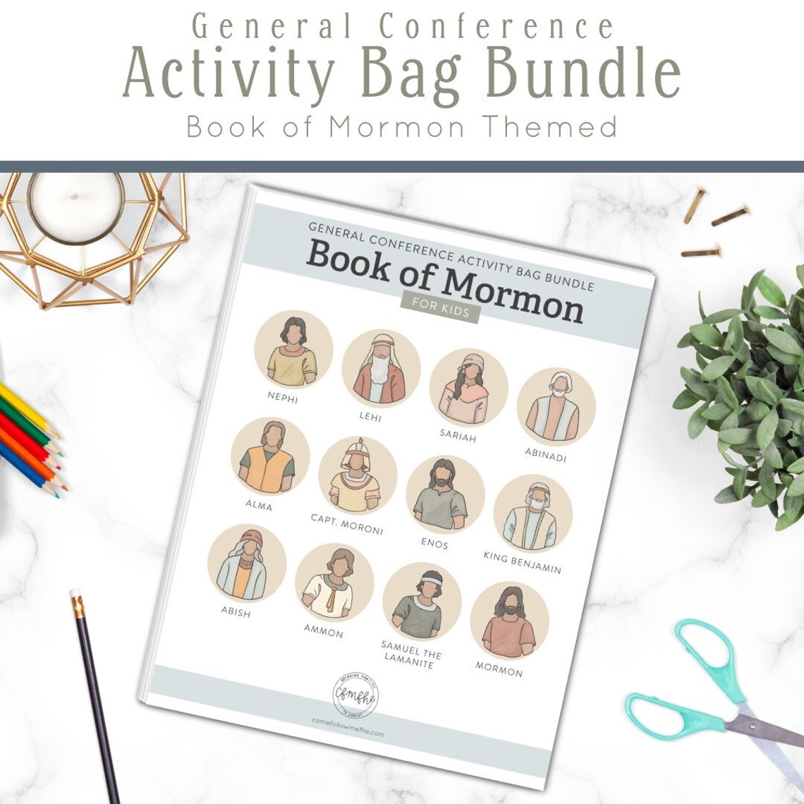 General Conference Activity Bag Bundle for Kids // April 2024, Family Bundle, LDS Faith, General Conference for Kids, Quiet Activities image 1