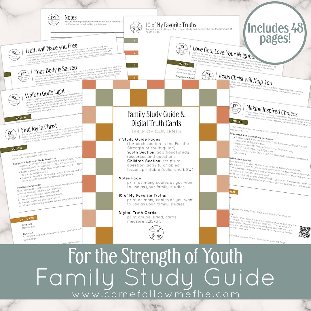 FSY Digital Study Guide and 50 Truth Cards // for the Strength of Youth