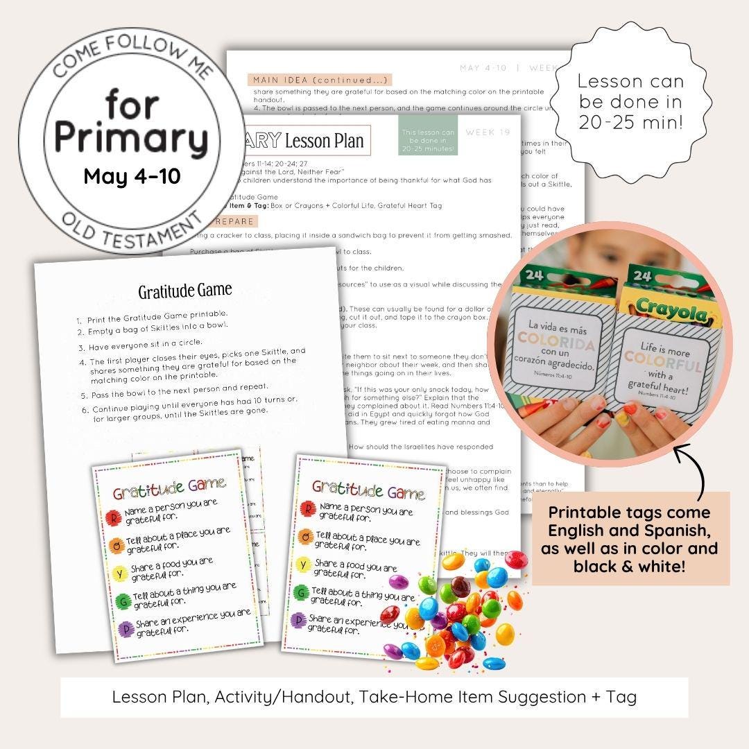 Primary Lessons PRIMARY Lessons | 2026 Old Testament | May Lessons April 27-may31 - Etsy