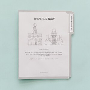 Then and Now Temple File Folder Game - Etsy