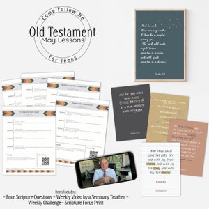 TEEN: Old Testament April 25 - May 29 // Come Follow Me 2022, LDS Youth Theme, Old Testament Study Guide, 2022 LDS Study