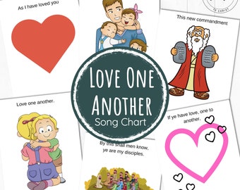 Love One Another Song Chart // Primary, Singing Time, Primary Song, LDS Primary, Children's Songbook, Primary Chorister