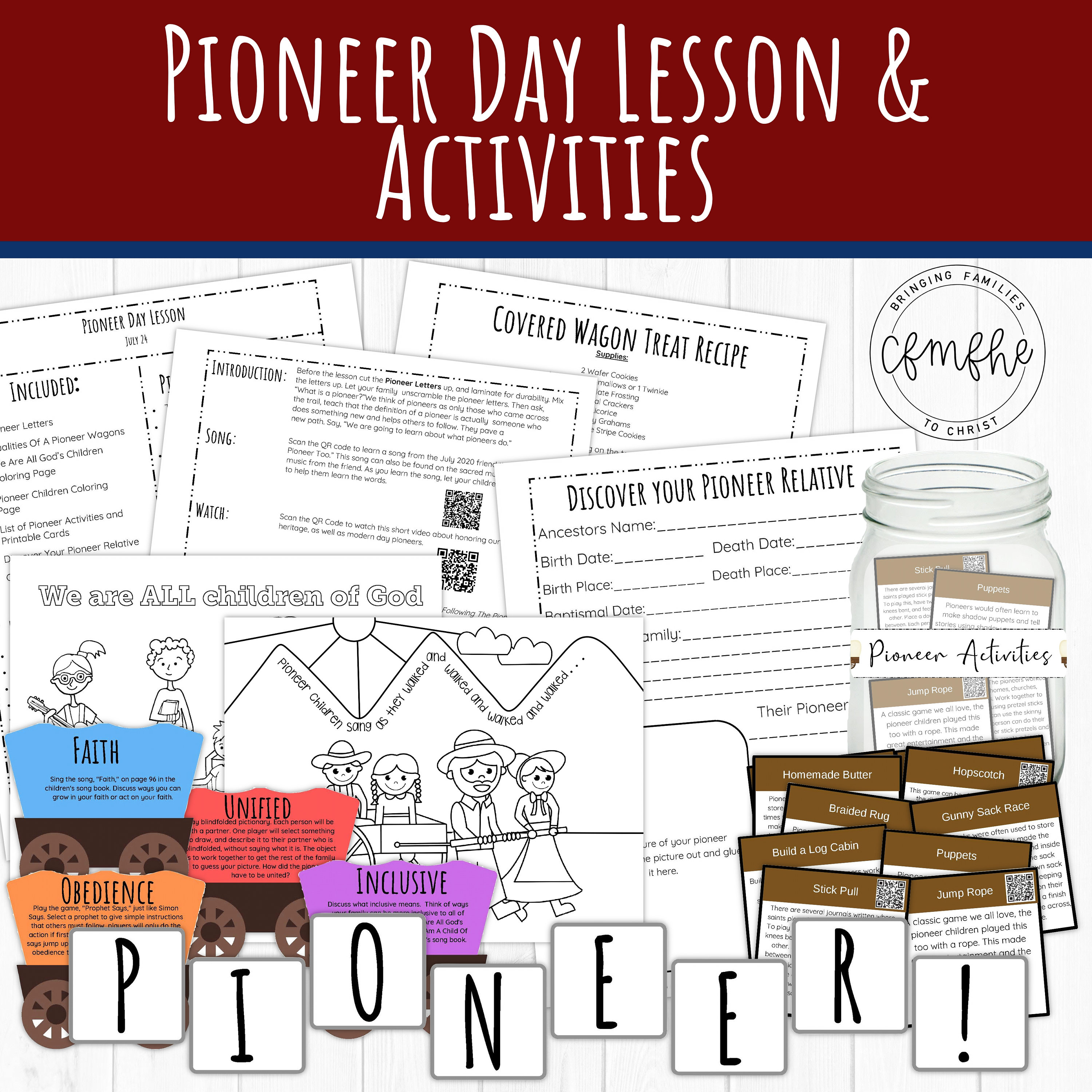 Pioneer Day Lesson and Activities // LDS Primary 2021 Etsy