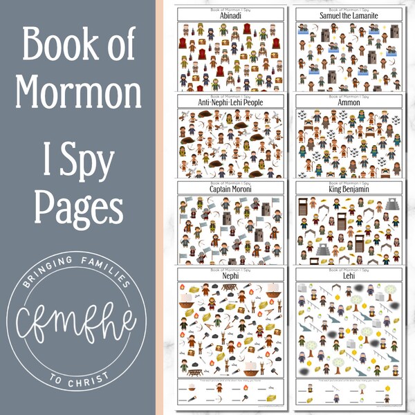 Buch Mormon I Spionageseiten // Buch Mormon, Stille Aktivität, Abendmahlstreffen, Schriftstudie, Geschichten aus dem Buch Mormon, Kinderaktivität