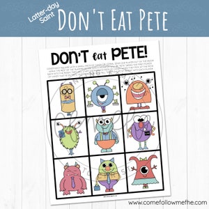 Don&#39;t Eat Pete LDS Style // LDS Family Games, Church of Jesus Christ of Latter Day Saints, LDS Primary Activities