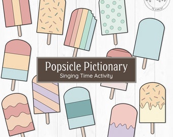 Popsicle Pictionary Singing Time Activity // LDS Primary, LDS Singing Time, Primary 2022, Primary Songs