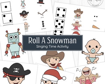 Roll A Snowman Singing Time Activity // LDS Primary, LDS Singing Time, Primary 2022, Primary Songs