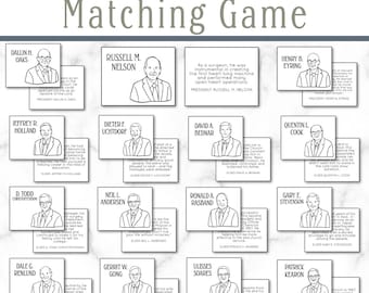 Apostle Matching Game // LDS General Conference, General Conference Games, General Conference Activities, General Conference
