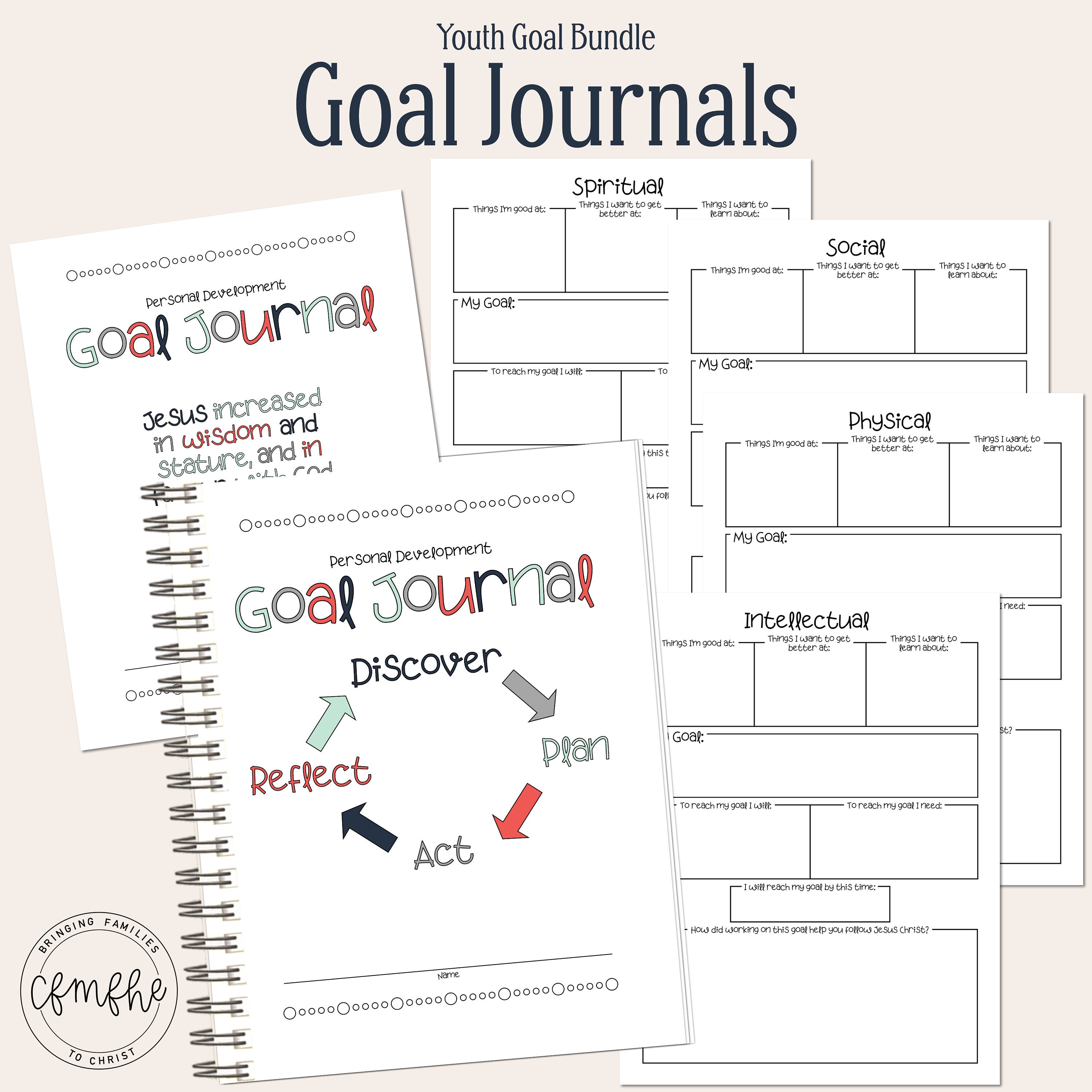 Children and Youth Goal Bundle // Come Follow Me 2023, LDS Primary, LDS ...