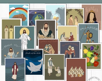 Bible Teaching Posters and Stories // Old Testament, New Testament, Bible Stories, LDS Posters