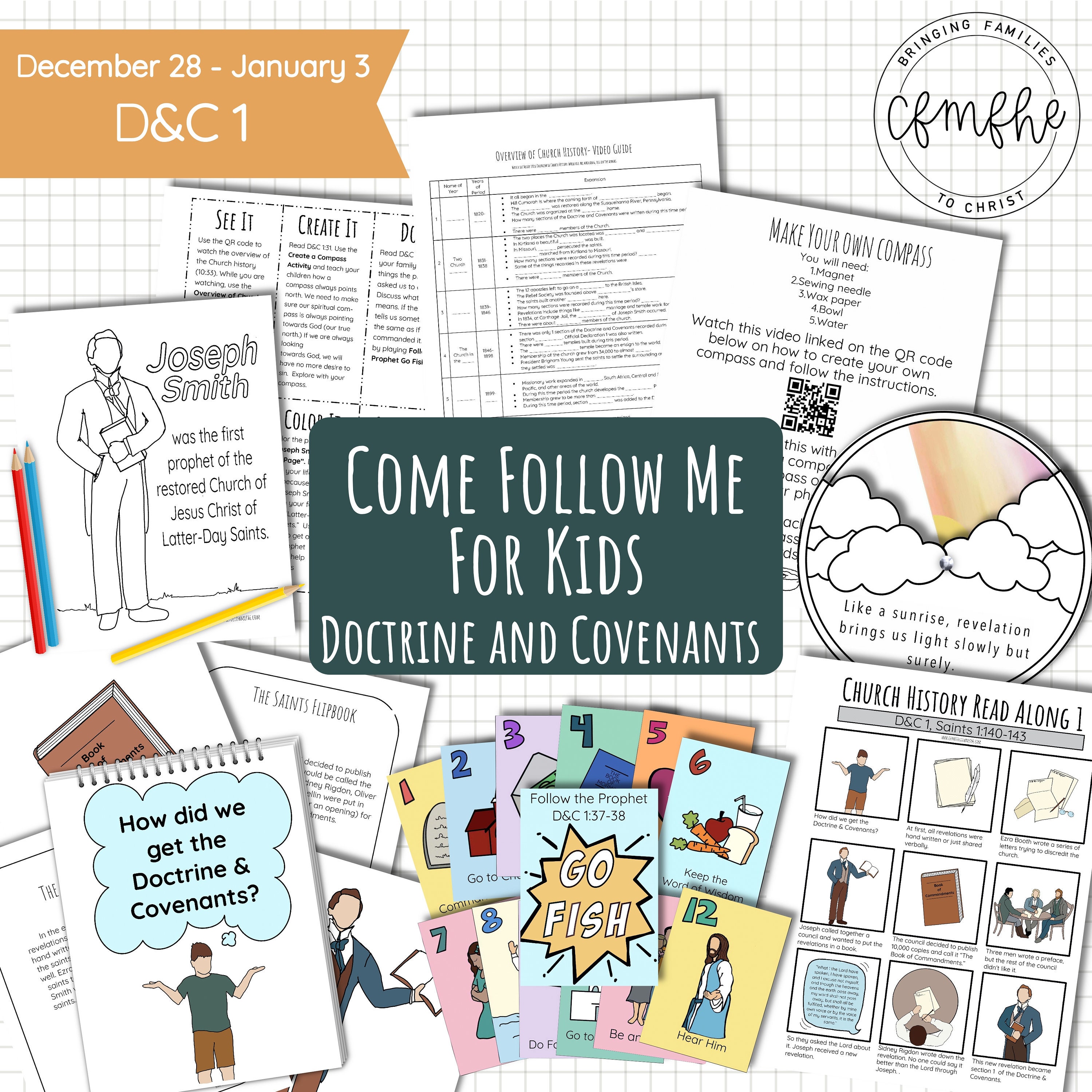 Come Follow Me 2021 for Kids D&amp;C Lesson 1 dec 28 Jan 3 // - Etsy