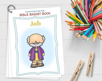 Job Bible Basket Book // Old Testament Study, Christian Bible Story, LDS Primary, Come Follow Me 2022, 2022 Primary