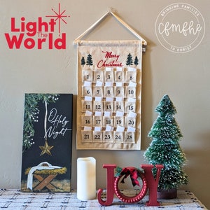 Cartões de Advento do Serviço Light The World // SUD, Natal, Serviço, Ideias de Serviço para Crianças, Natal Centrado em Cristo, Calendário do Advento