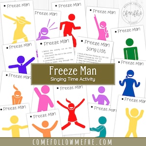 Freeze Man Singing Time Activity // LDS Primary, LDS Singing Time, Primary 2022, Primary Songs