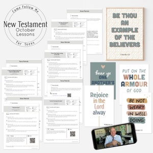 TEEN: New Testament October Lessons Sept 25 - Oct 29 // Come Follow Me 2023, LDS Youth Theme, New Testament Study Guide, 2023 LDS Study