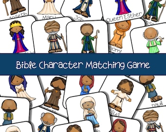 Bible Character Matching Game // Old Testament, New Testament, Bible Study, Kids Bible Study, Family Game, Christian Game