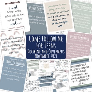 TEEN: Doctrine and Covenants November 1 - November 28 // LDS Youth 2021, Come Follow Me 2021, 2021 Youth Theme