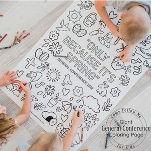 Large General Conference Coloring Page - April 2022 // LDS General Conference, LDS Faith, General Conference Activities