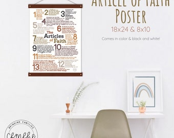 Articles of Faith Poster // LDS Activities, LDS Articles of Faith, LDS gifts, Family Home Evening, Primary 2021