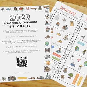 New Testament Scripture Stickers // 2023 Primary, Come Follow Me 2023, New Testament 2023, New Testament Study