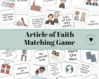 Articles of Faith Matching Game