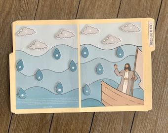 Calm in the Storm File Folder Game // New Testament Study, New Testament 2023, LDS Primary, Bible Study, Primary 2023