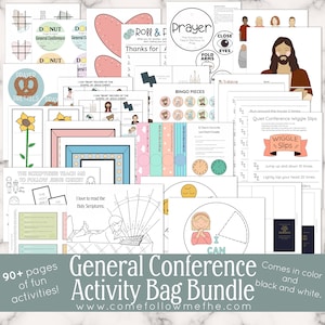 LDS General Conference Bundle April 2023 // LDS Faith, General Conference Activities, General Conference for Kids, Quiet Activities