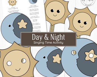 Day and Night Singing Time Activity // LDS Primary, LDS Singing Time, Primary 2022, Primary Songs
