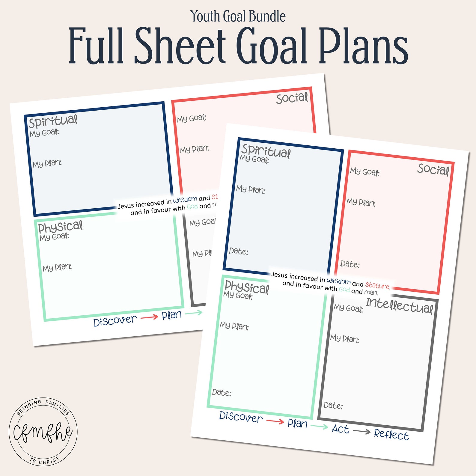 Children and Youth Goal Bundle // Come Follow Me 2023, LDS Primary, LDS ...