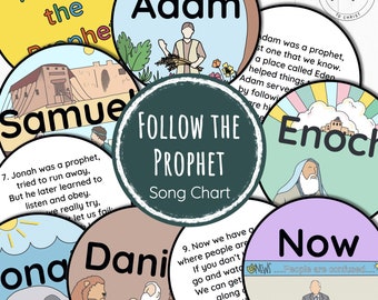 Follow The Prophet Song Chart // Primary 2022, Singing Time, Primary Song, LDS Primary, Children's Songbook, Primary Chorister