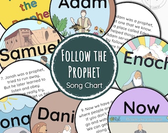 Follow The Prophet Song Chart // Primary 2022, Singing Time, Primary Song, LDS Primary, Children's Songbook, Primary Chorister