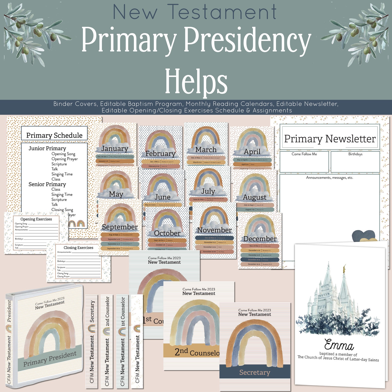 New Testament 2023 Primary Presidency Bundle//lds Primary Etsy