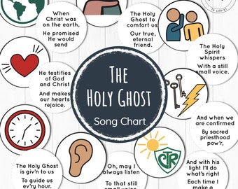 The Holy Ghost Song Chart // Primary 2022, Singing Time, Primary Song, LDS Primary, Children's Songbook, Primary Chorister
