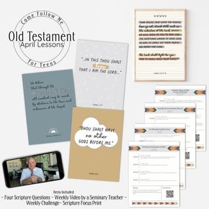 TEEN: Old Testament April Lessons March 28 - April 24 // LDS Lesson April, LDS Youth, Come Follow Me Theme