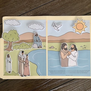 Jesus&#39; Baptism File Folder Game // New Testament Study, New Testament 2023, LDS Primary, Bible Study, Primary 2023