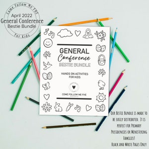 General Conference Bestie Bundle - April 2022 (DISTRIBUTABLE) // LDS General Conference, LDS Faith, General Conference Activities