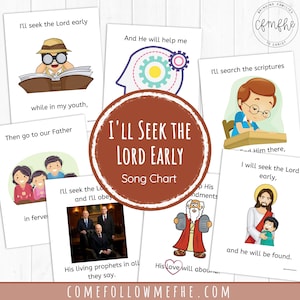 I'll Seek The Lord Early Song Chart // Primary, Singing Time, Primary Song, LDS Primary, Children's Songbook, Primary Chorister