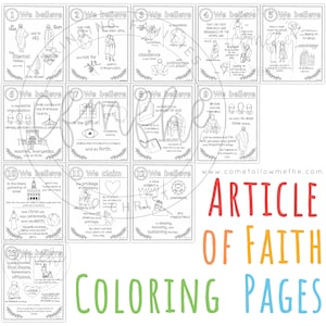 Artigos de Fé para colorir