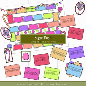 Sugar Rush Singing Time Activity // LDS Primary, LDS Singing Time, Primary 2023, Primary Songs