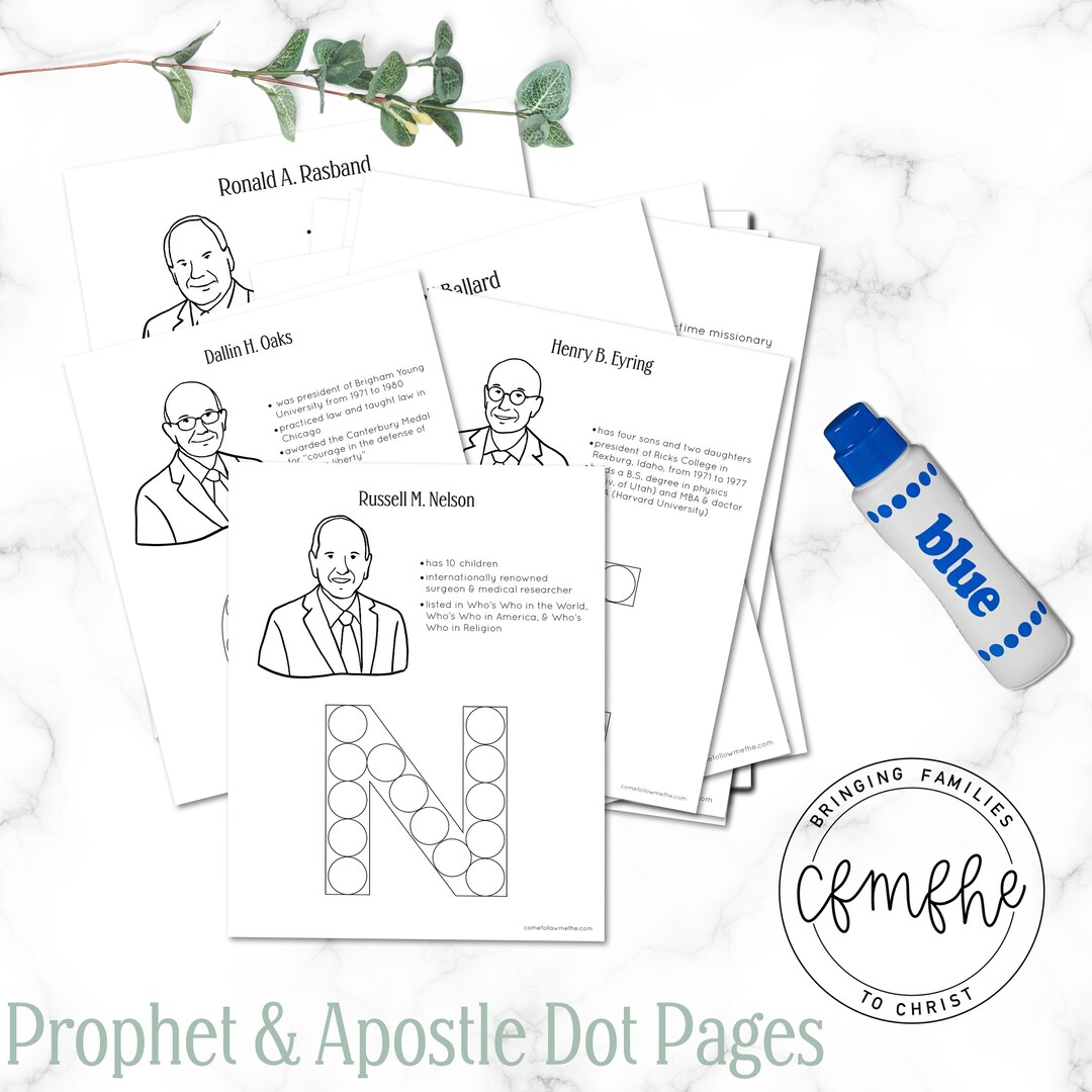 Prophet and Apostles Dot Pages // LDS General Conference, Prophet ...