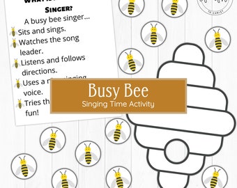 Busy Bee Singing Time Activity // LDS Primary, LDS Singing Time, Primary 2022, Primary Songs