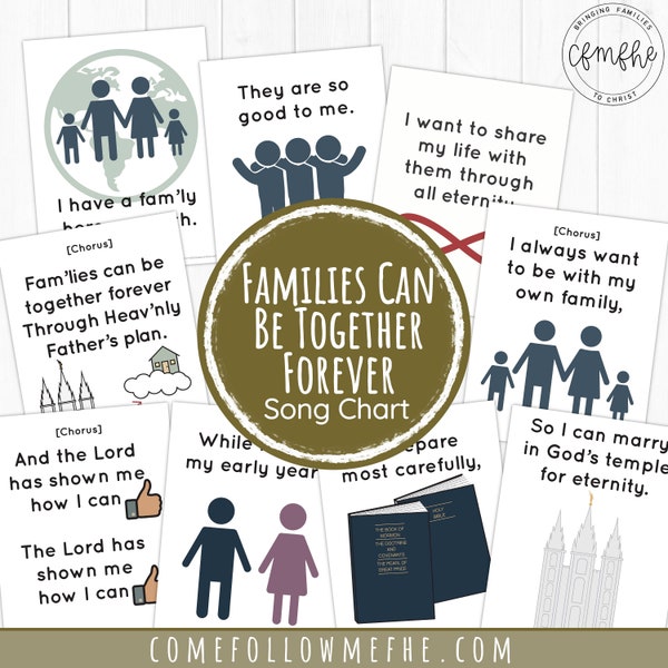 Families Can Be Together Forever Song Chart // Primary 2022, Singing Time, Primary Song, LDS Primary, Children's Songbook, Primary Chorister