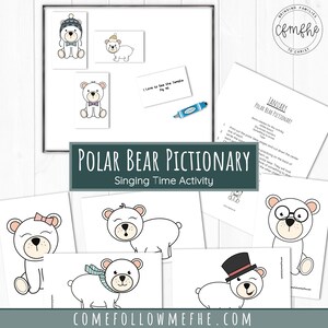 Polar Bear Pictionary Singing Time Activity