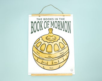 Books In The Book of Mormon Poster // Book of Mormon 2024, Primary 2024, 2024 LDS Primary, Come Follow Me 2024, Primary Song