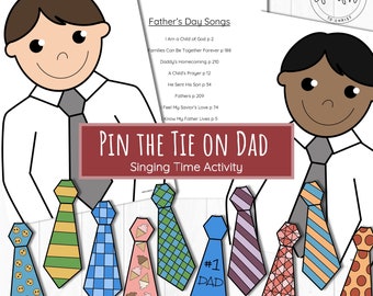 Pin The Tie On Dad Singing Time Activity