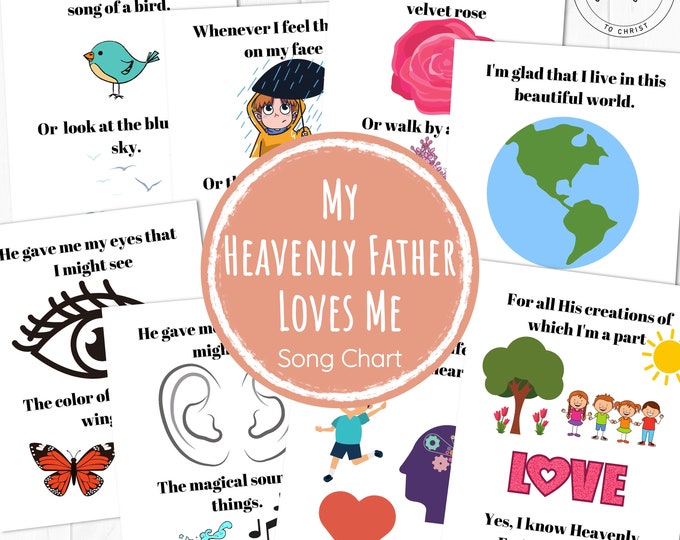 My Heavenly Father Loves Me Song Chart // Primary, Singing Time ...