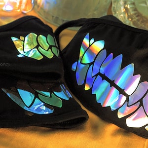 Holographic Multicolor with glitters Teeth mask