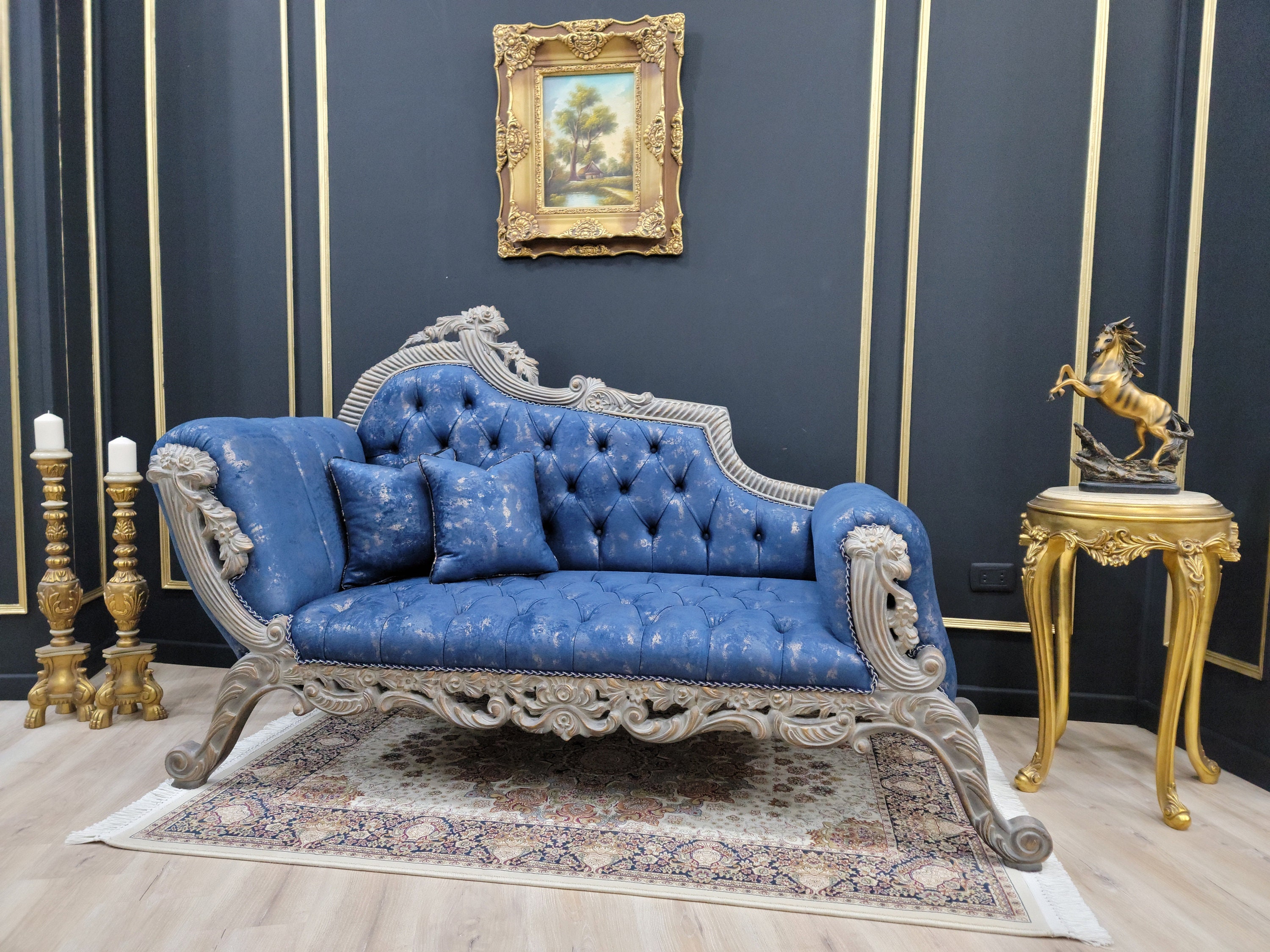 Chabraque Waldhausen – Bleu Velours, Style Baroque, Pour Cheval – Occasion
