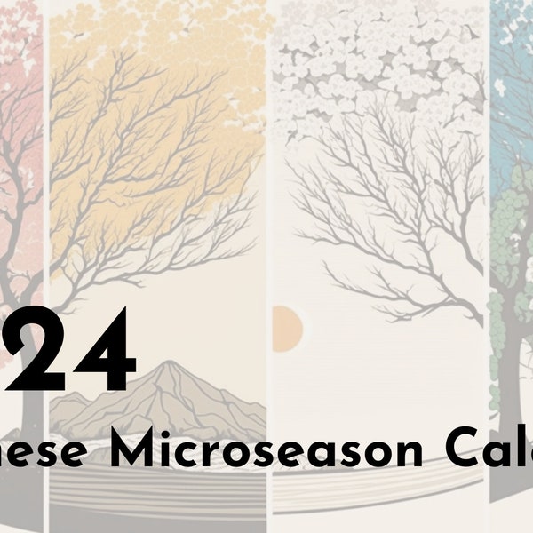 2024 Japanese Microseason Calendar