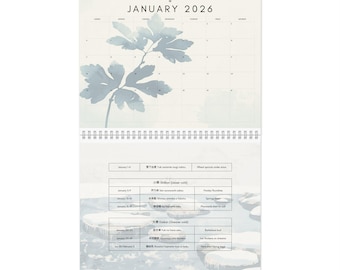Poetischer Wandkalender 2026 - Kyureki System mit Japanischen Jahreszeiten und Mikrojahreszeiten